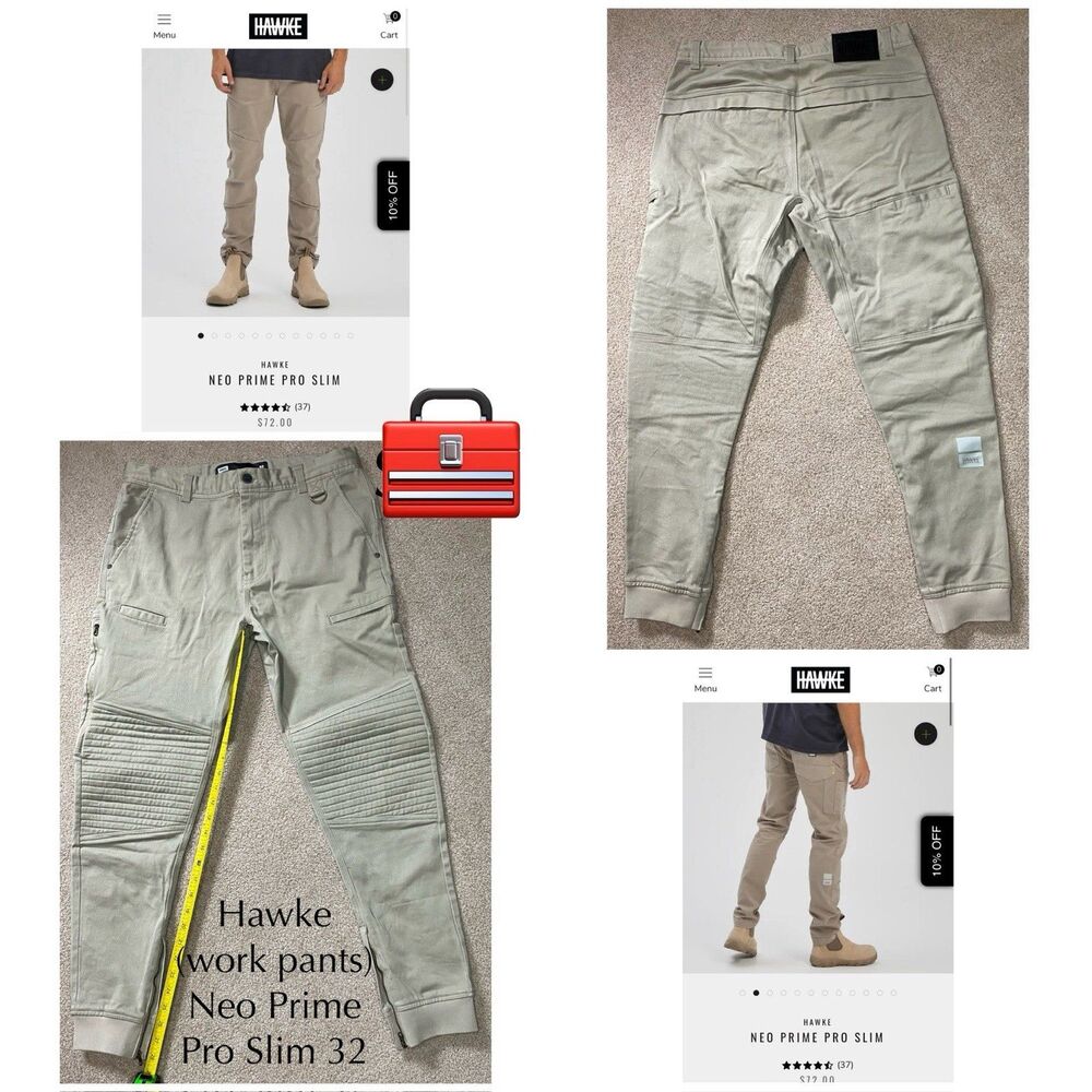 Hawke Neo Prime Pro Slim Work Pants Men’s Size 32